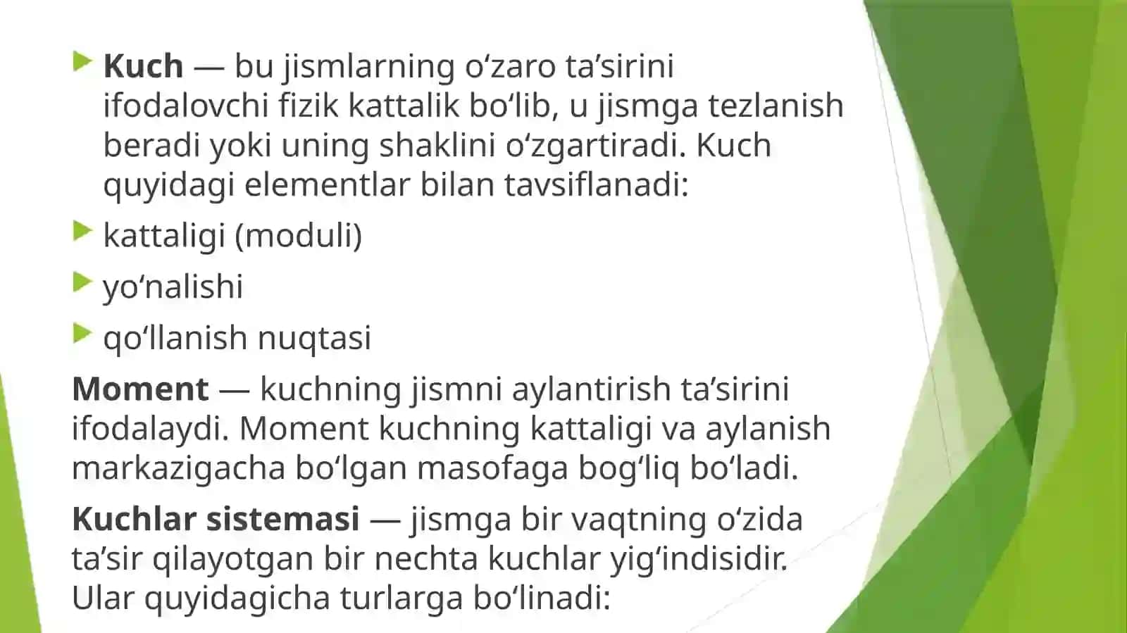 Kuchlarsistemasinidinamikvintgakeltirish 3