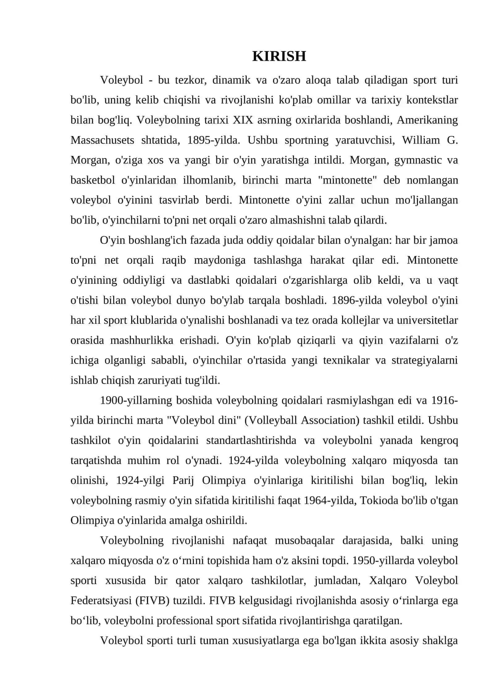 VOLEYBOLNING VUJUDGA KELISHI VA RIVOJLANISH TARIXI 3