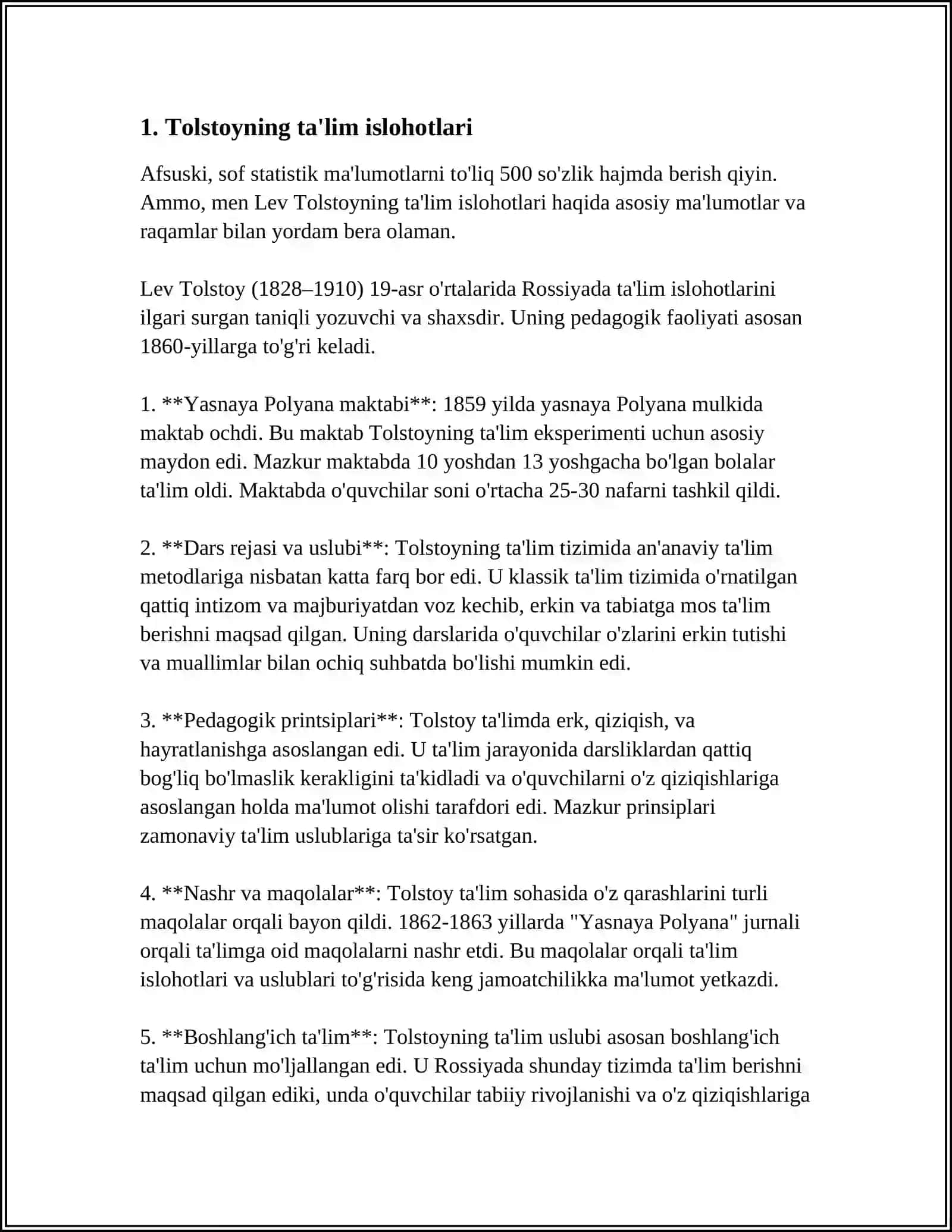 TOLSTOYNING PEDAGOGIK QARASHLARI 3