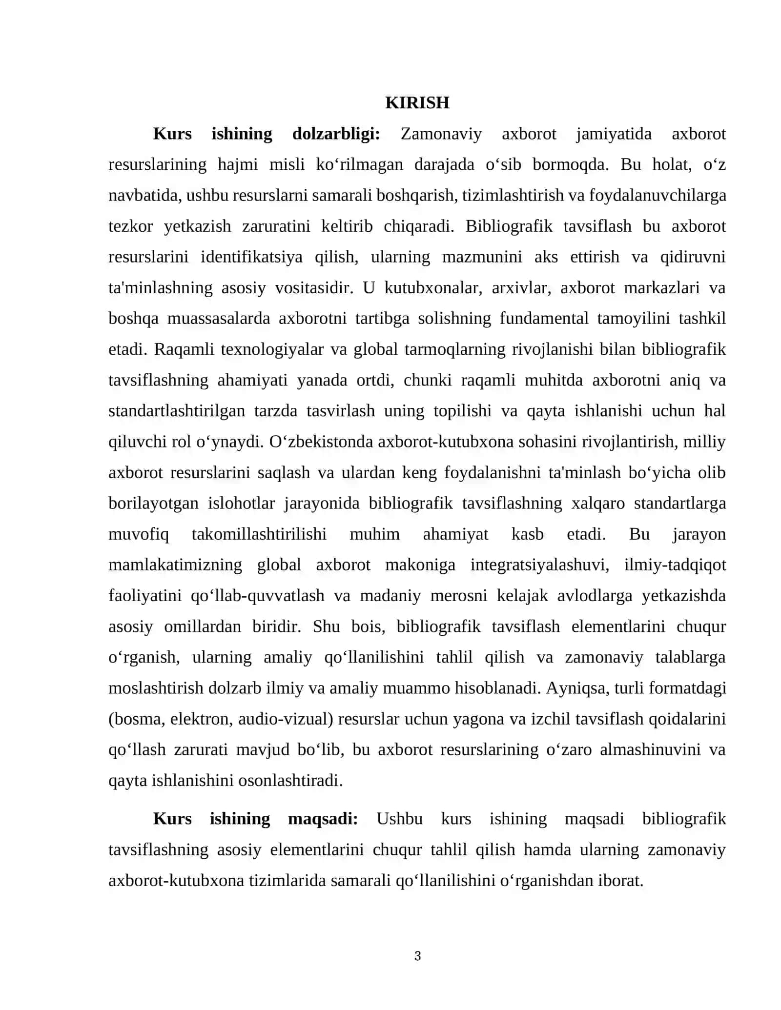 "BIBLIOGRAFIK TAVSIFLASH ELEMENTLARI VA ULARDAN FOYDALANISH" 3