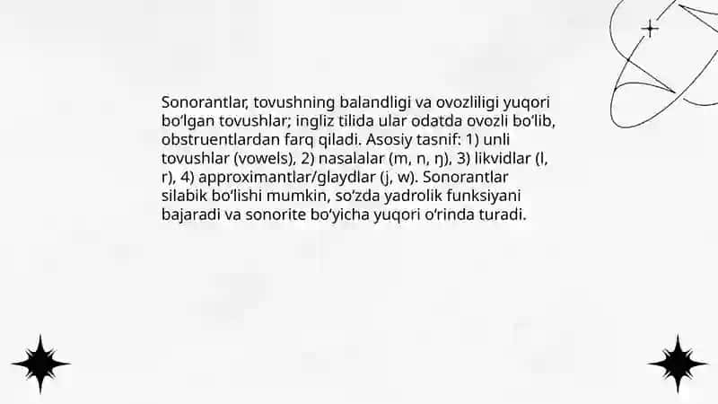 Sonorantlar va ularning ingliz tilidagi holati 3
