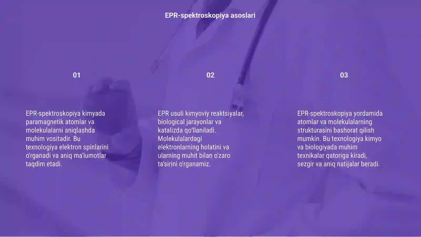 EPR-spektroskopiyaning kimyoda qoʻllanilishi 3