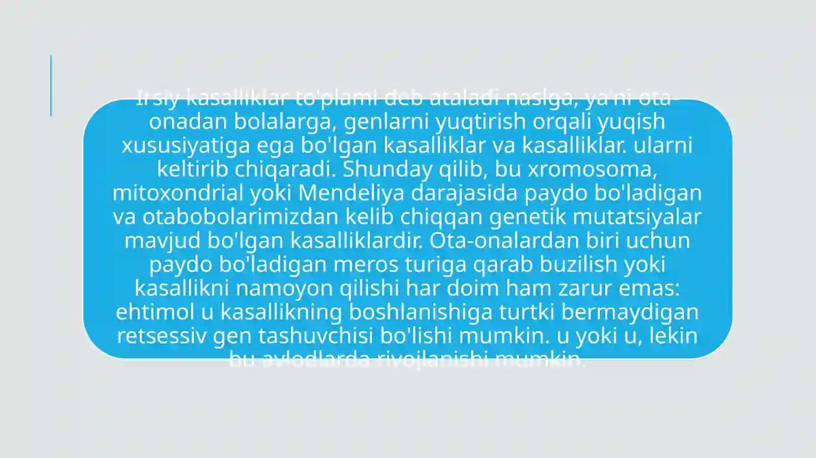 Odamlardagi irsiy kasalliklarni kelib chiqishi 3