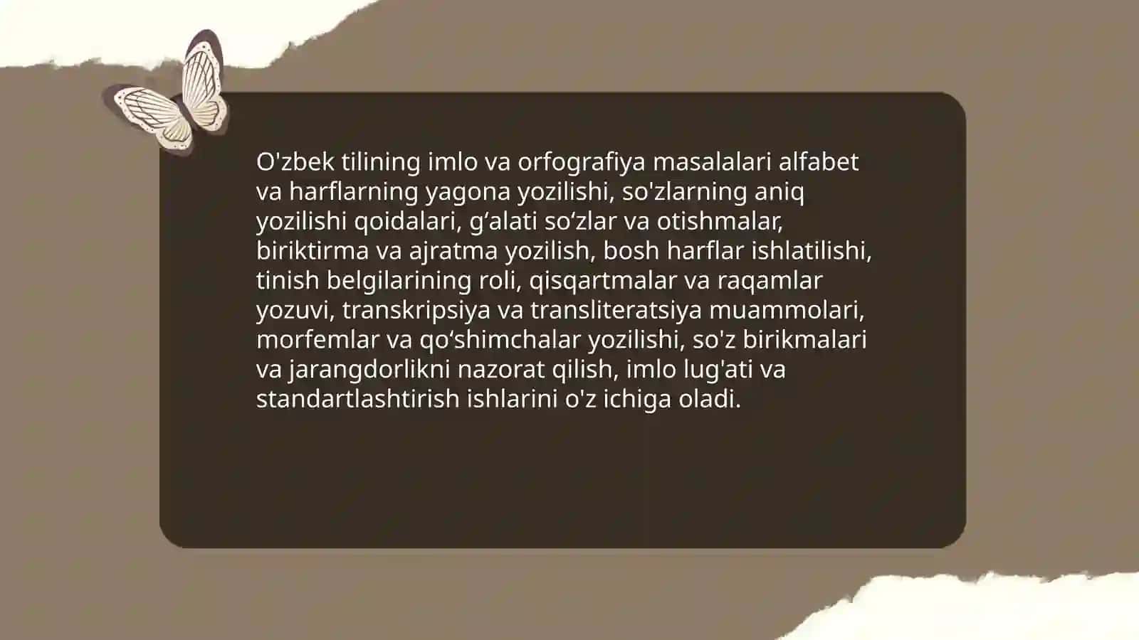 O'zbek tilining imlo va orfografiya masalalari 3