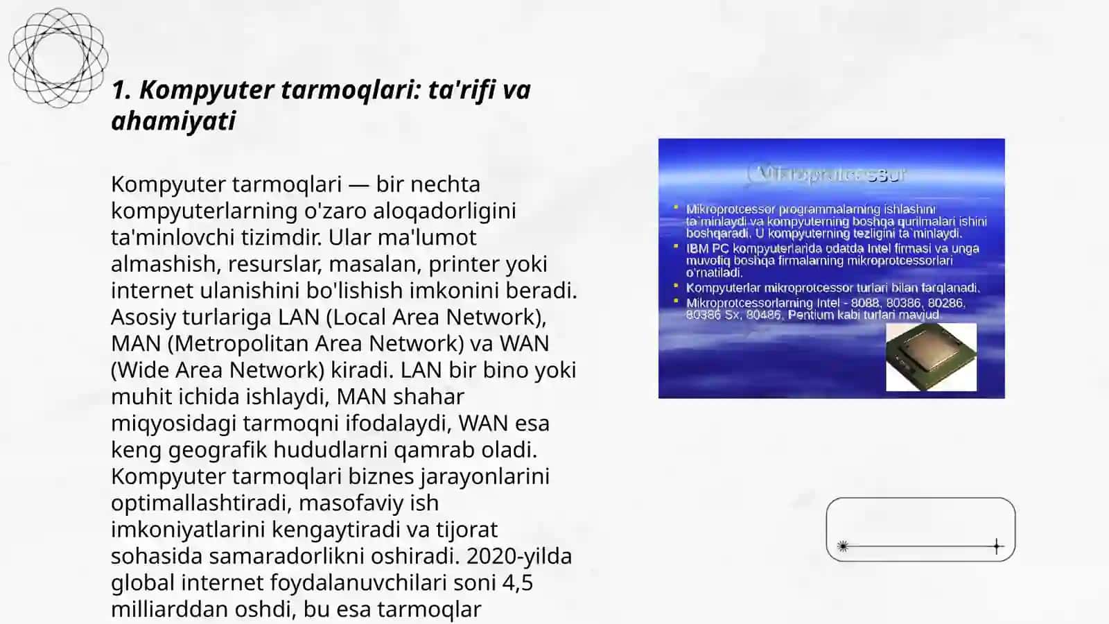 Kompyuter tarmoqlari: ta'rifi va ahamiyati 3