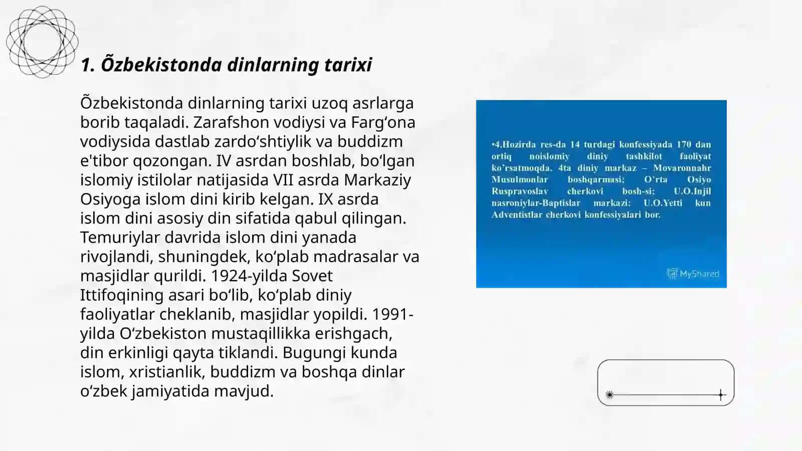 Dadajonova Nozimaninig Dinshunoslik taqdimoti 3