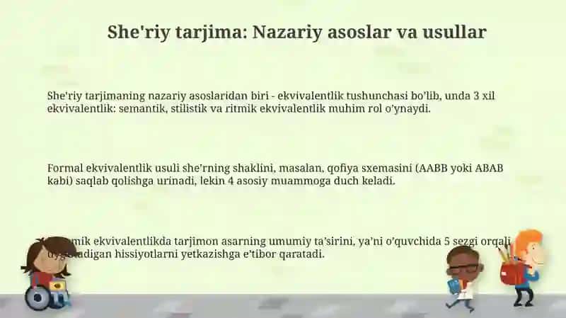 She'riy tarjima: Nazariy asoslar va usullar 3