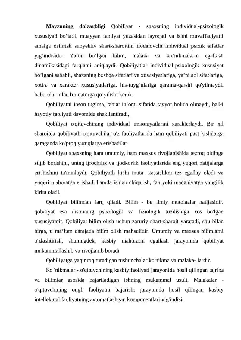 Pеdagogik qobiliyatning asosiy turlari 3