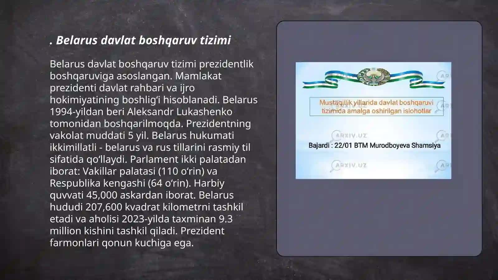 Belarusiya davlati boshqaruvi 3