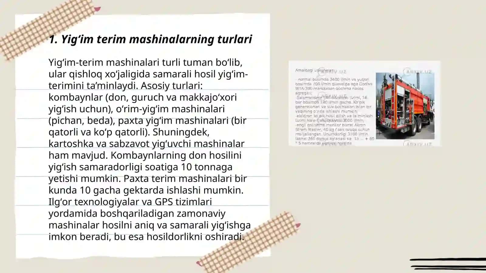 Yigʻim terim mashinalar 3