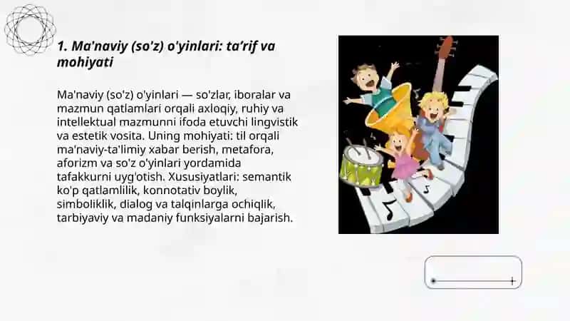 Ma'naviy (so'z) o'yinlarining ta'biati, o'ziga xos tomonlari 3