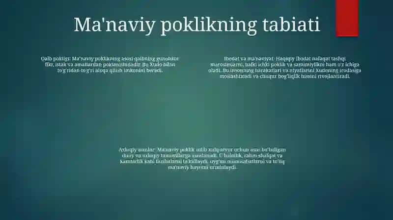 Ruhiy Poklikning Ma'Naviy Asoslari 3