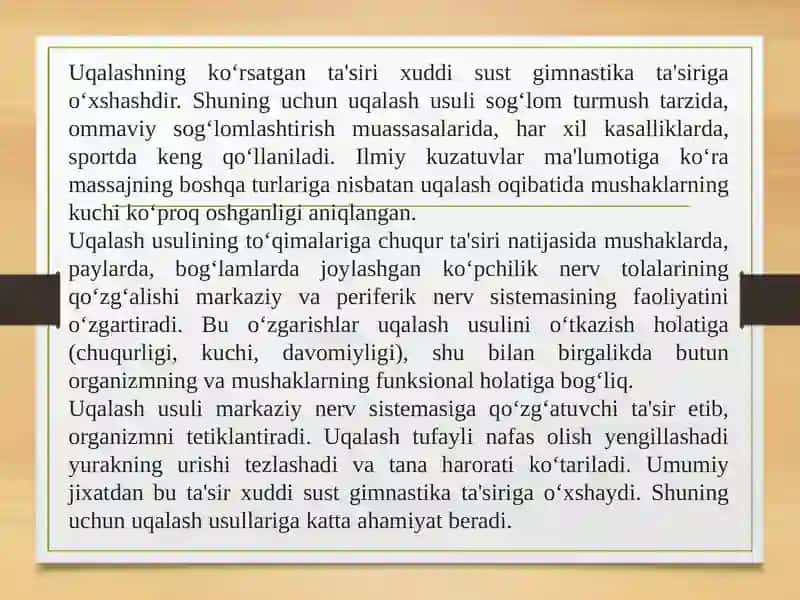 Uqalashning fiziologik ta'siri 3