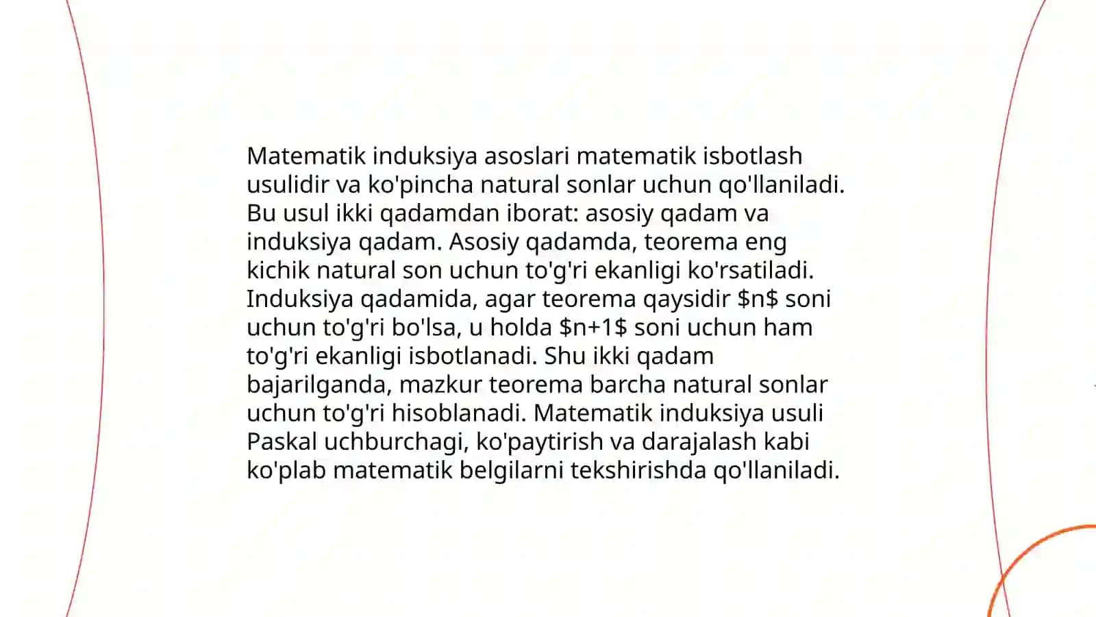 Geometrik isbotlashlarda matematik induksiyaning tadbiqlari 3
