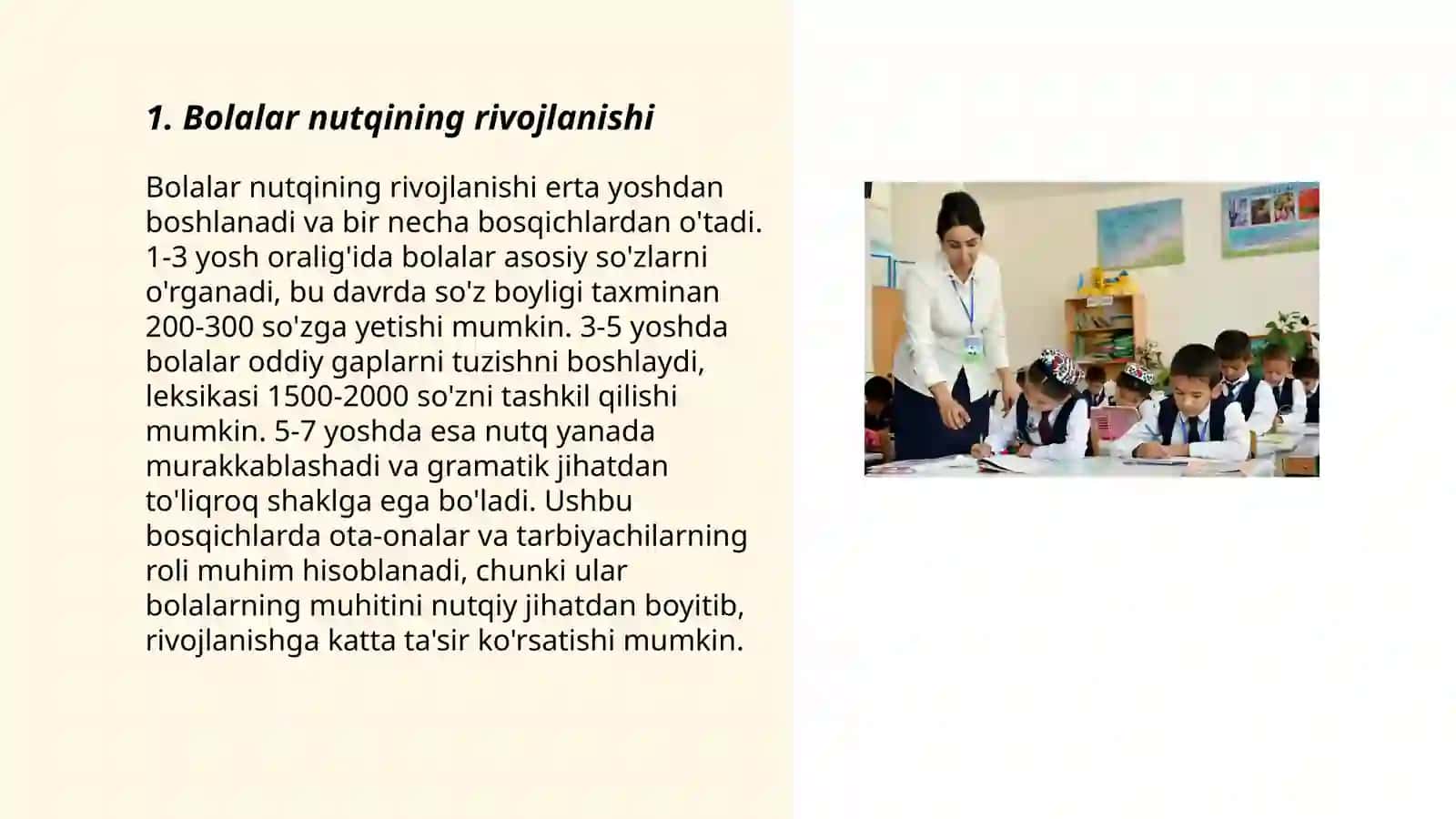 Bolalar nutqi: O'rganish jarayoni 3