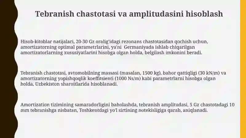 Amortizatorlar loyihalash va hisoblash asoslari 3
