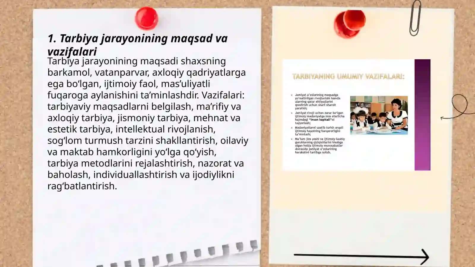 Tarbiya jarayonini amalga oshirish 3