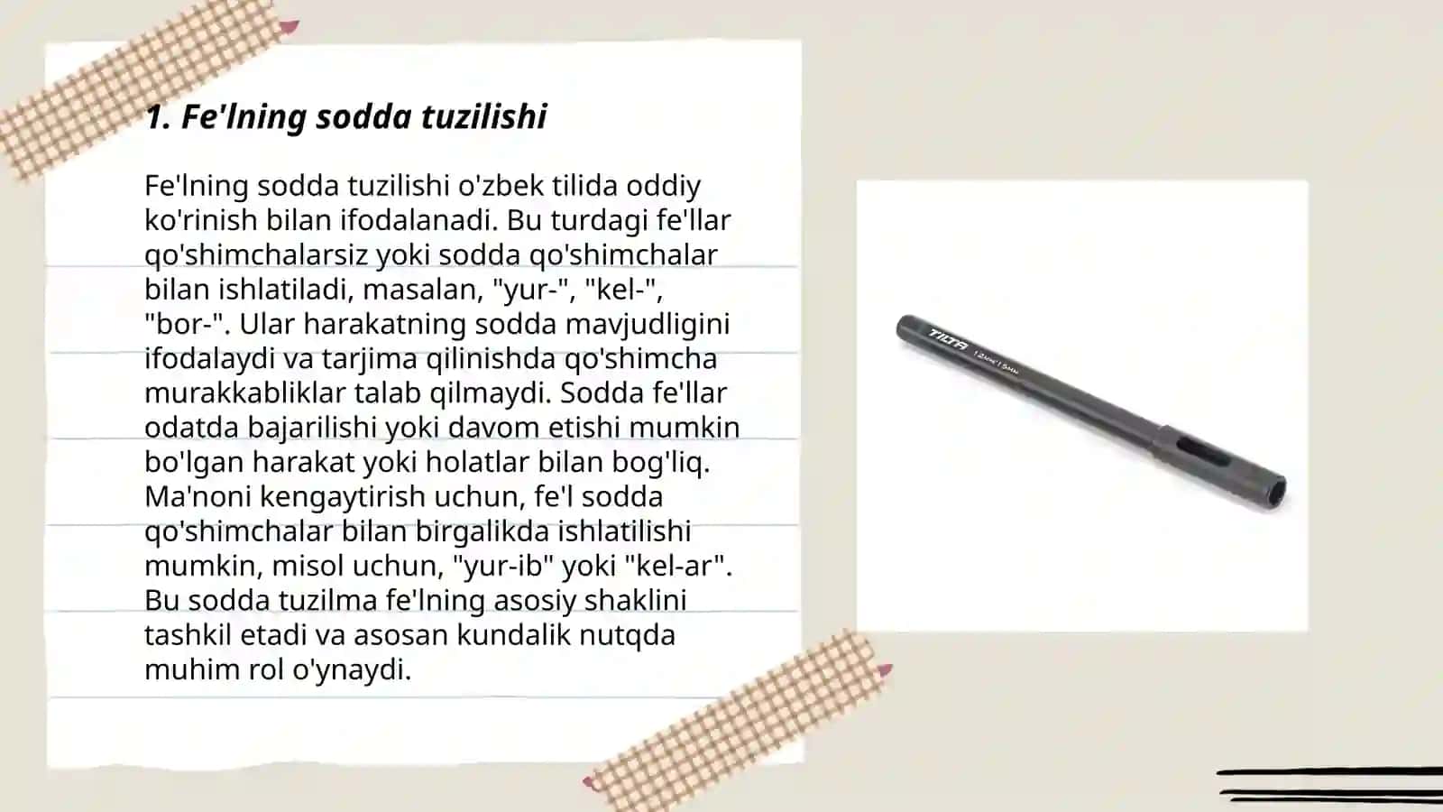 Fe'lning tuzulishiga kòra turlari 3