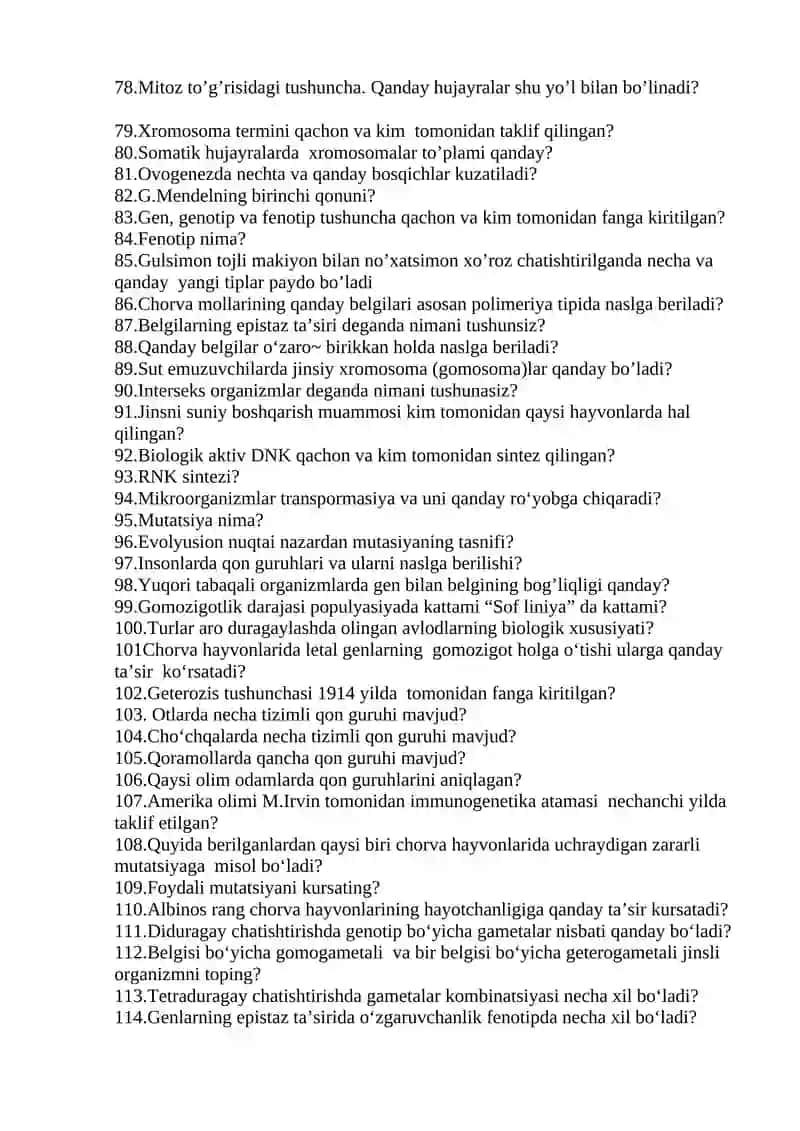 Vetеrinariya genetikasi va urchitish asoslari 3