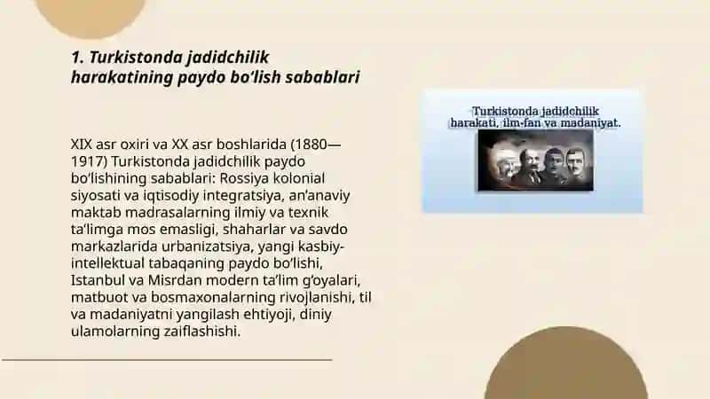 Turkistonda Jadidchilik harakati va uning tarixiy ahamiyati 3