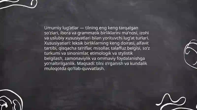 Umumiy va maxsus lugatlar 3