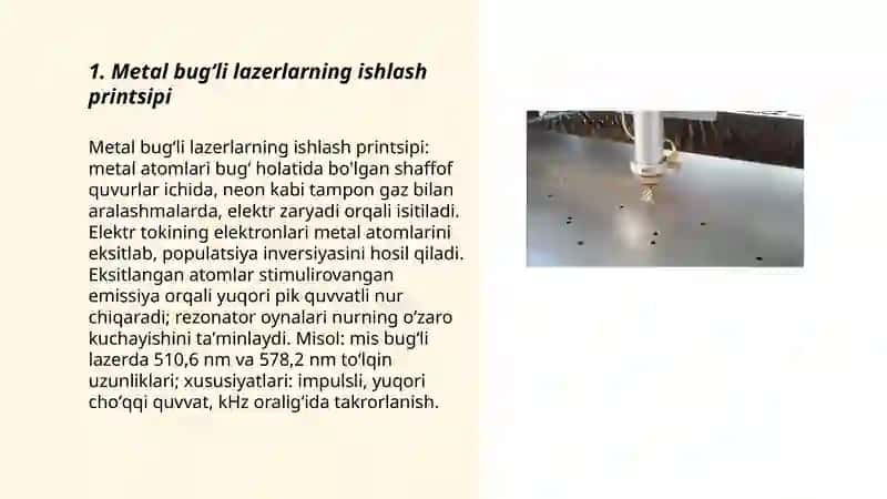 Metal bugʻli lazerlar 3