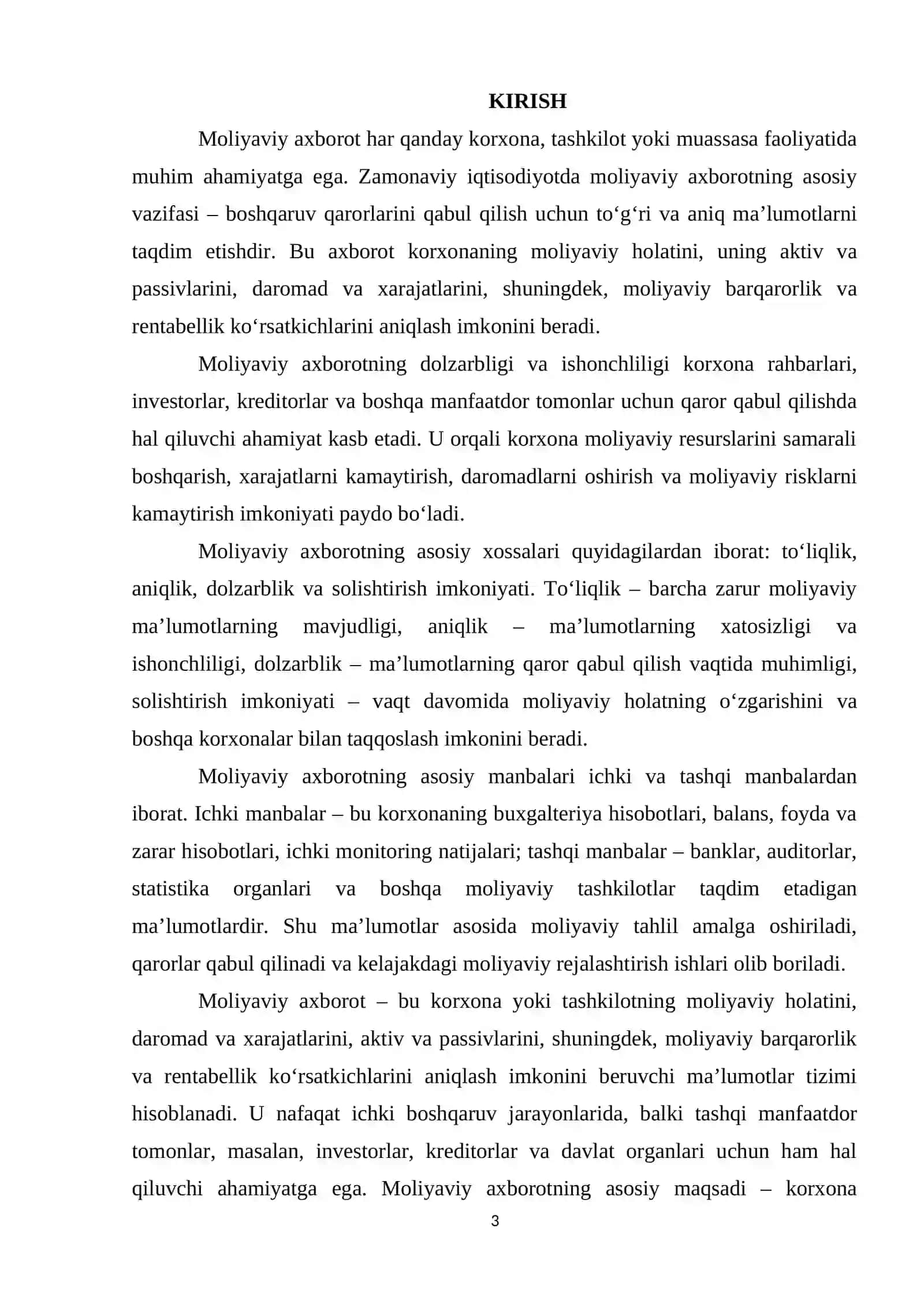 Moliyaviy axborotlarning umumiy tavsifi 3