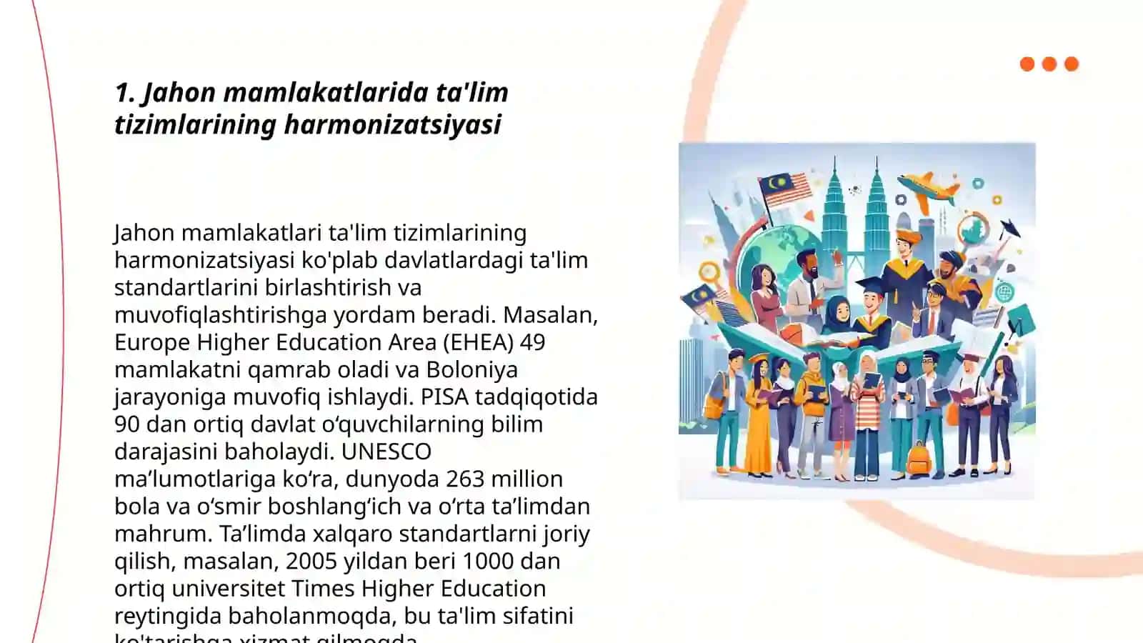Jahon mamlakatlari taʼlim tizimining integrallashuvi 3