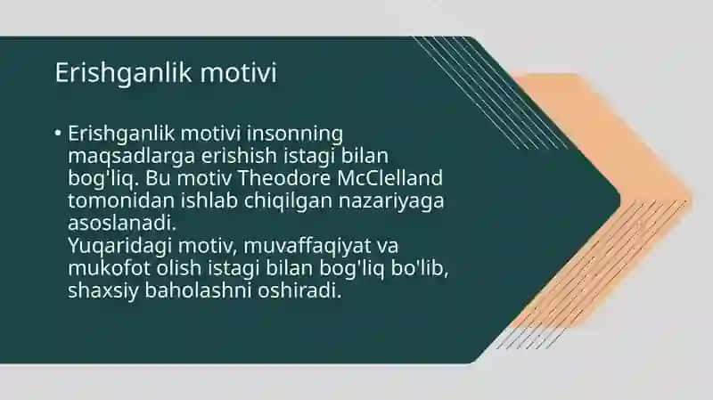 Erishganlik, affilyatsiya va hukmronlik motivi 3