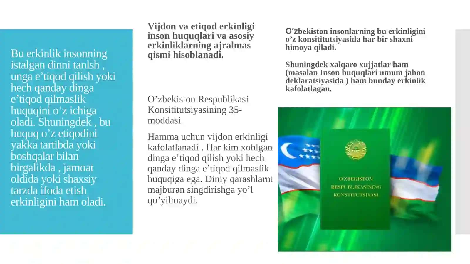 Vijdon va e’tiqod erkinligi 3