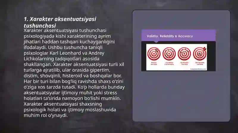 Xarakter aksentuatsiyasni o'rganish 3
