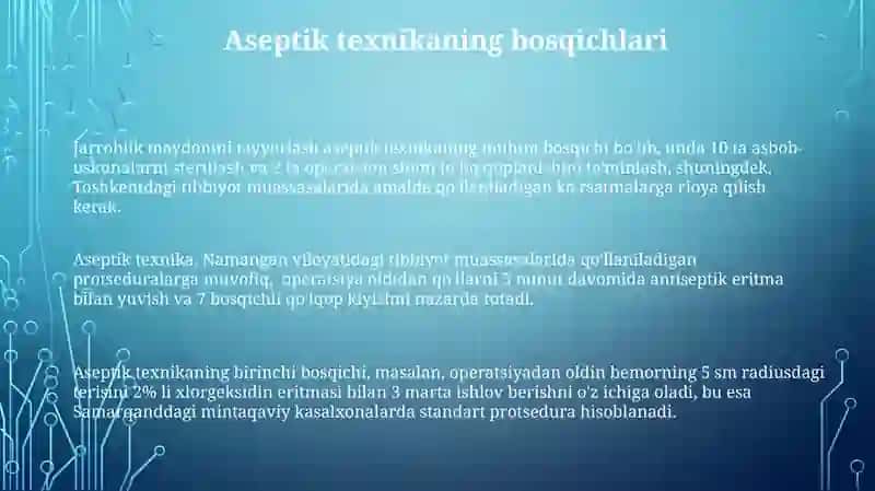 Aseptik va antiseptik tushunchasi 3