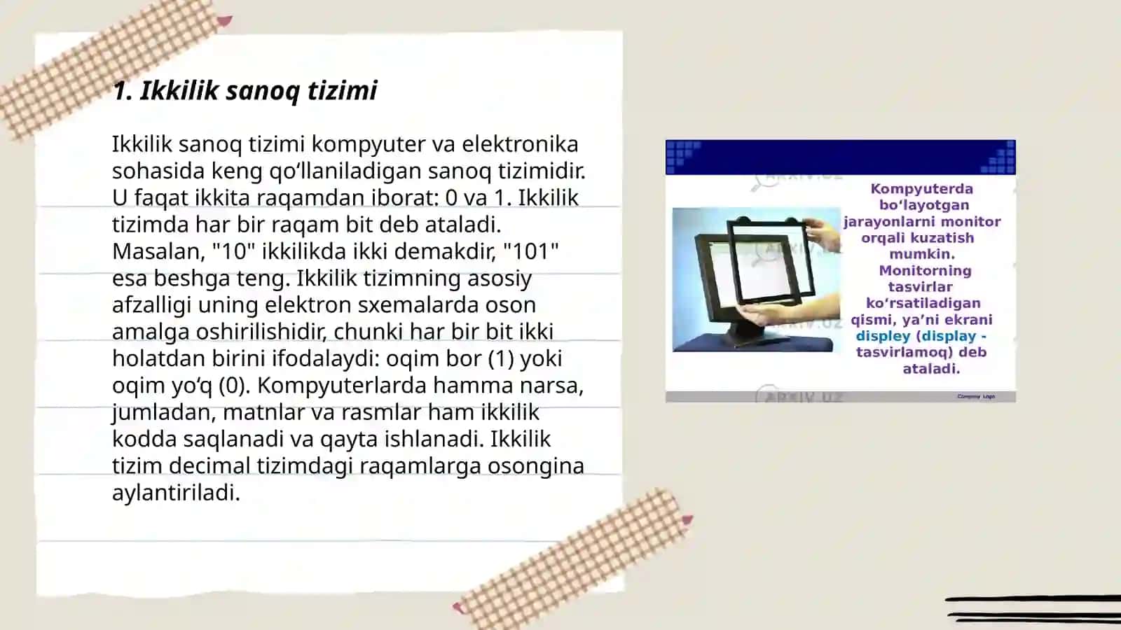 Ikkilik sanoq tizimi 3