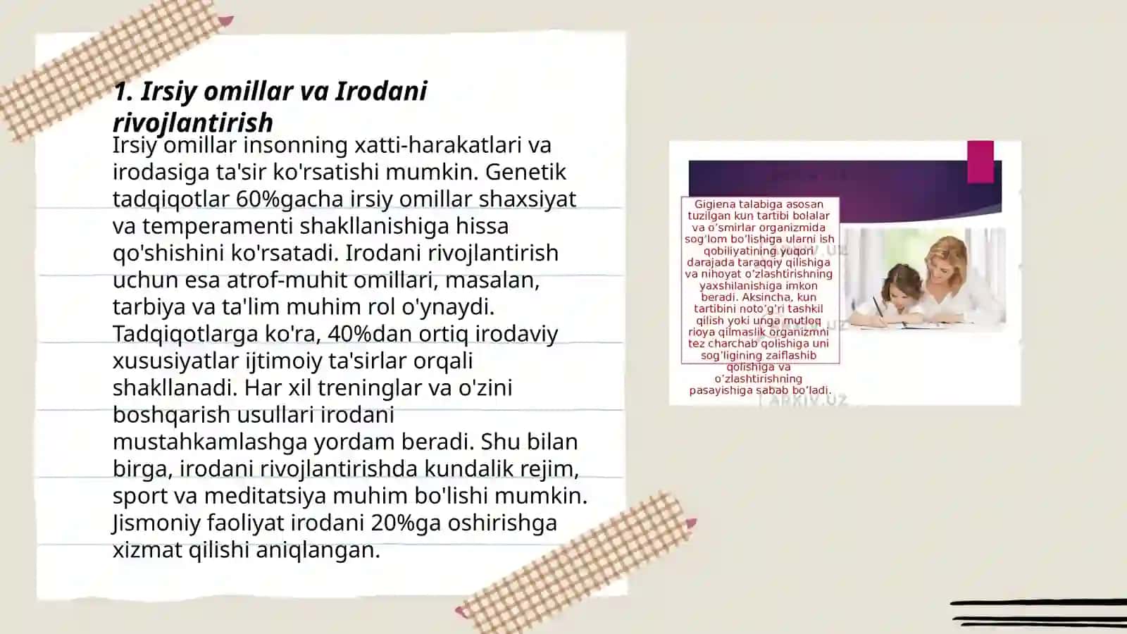 Irodani rivojlantirish va patalogiyasi 3