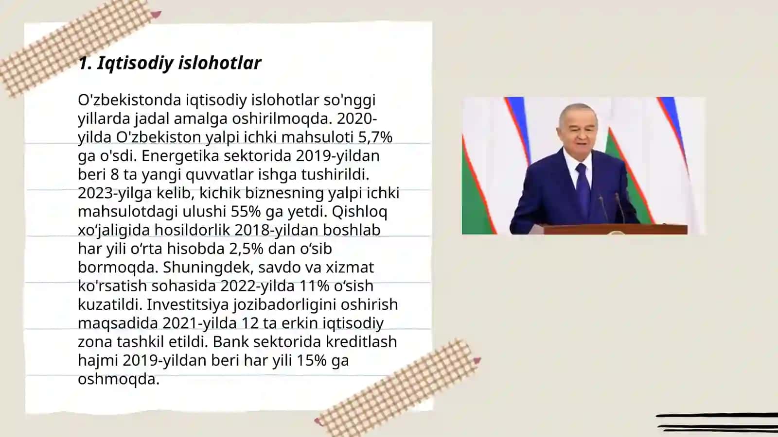Iqtisodiy islohotlar 3