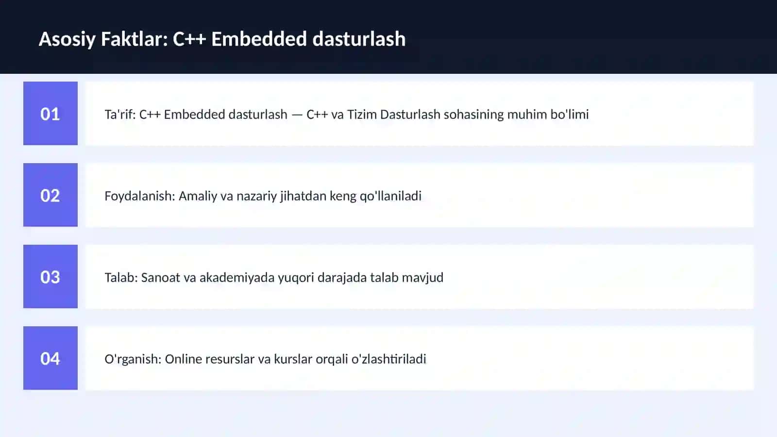 C++ VA TIZIM DASTURLASH 3