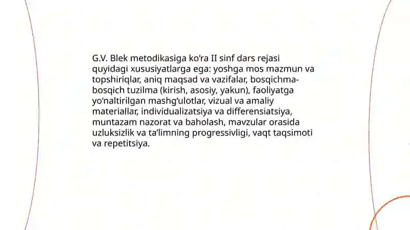 II sinf tayyorlashning o‘ziga xosligi 3