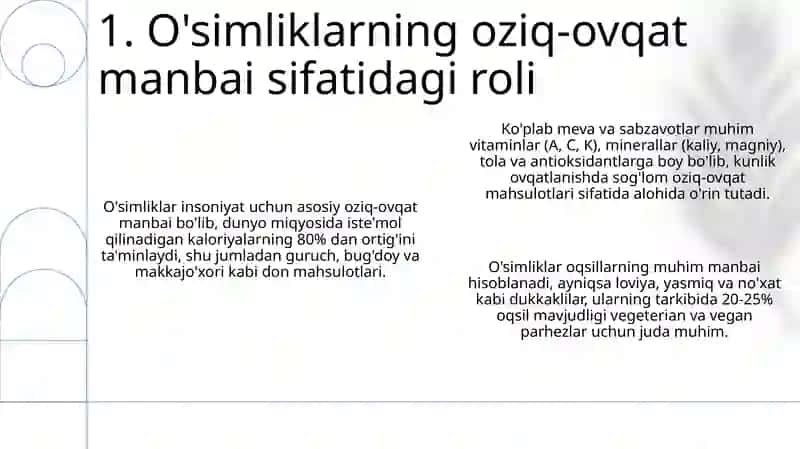 O'simliklar dunyosi va hayot tarzi 3