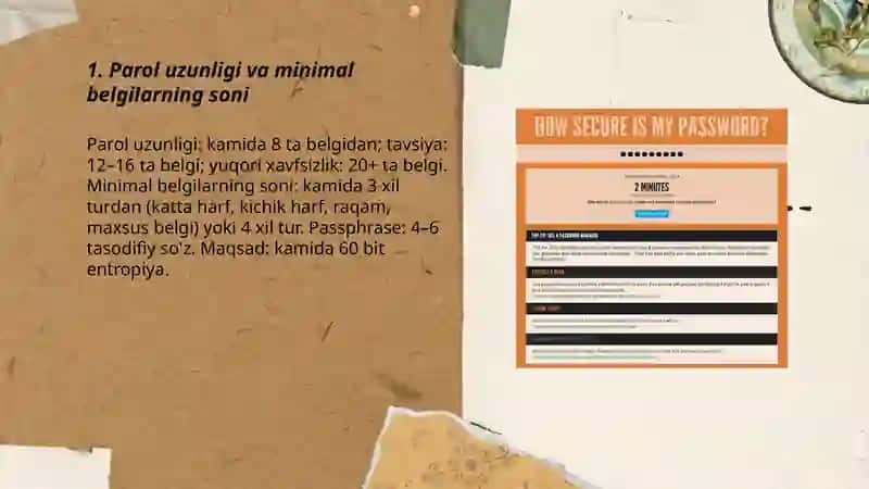 Parol yaratish qoydalari 3