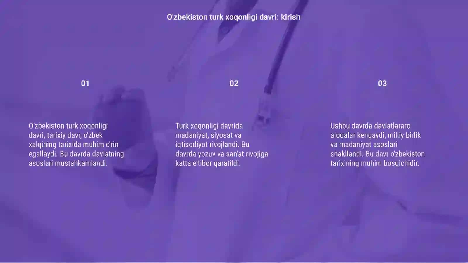 O'zbekiston turk xoqonligi davri: kirish 3