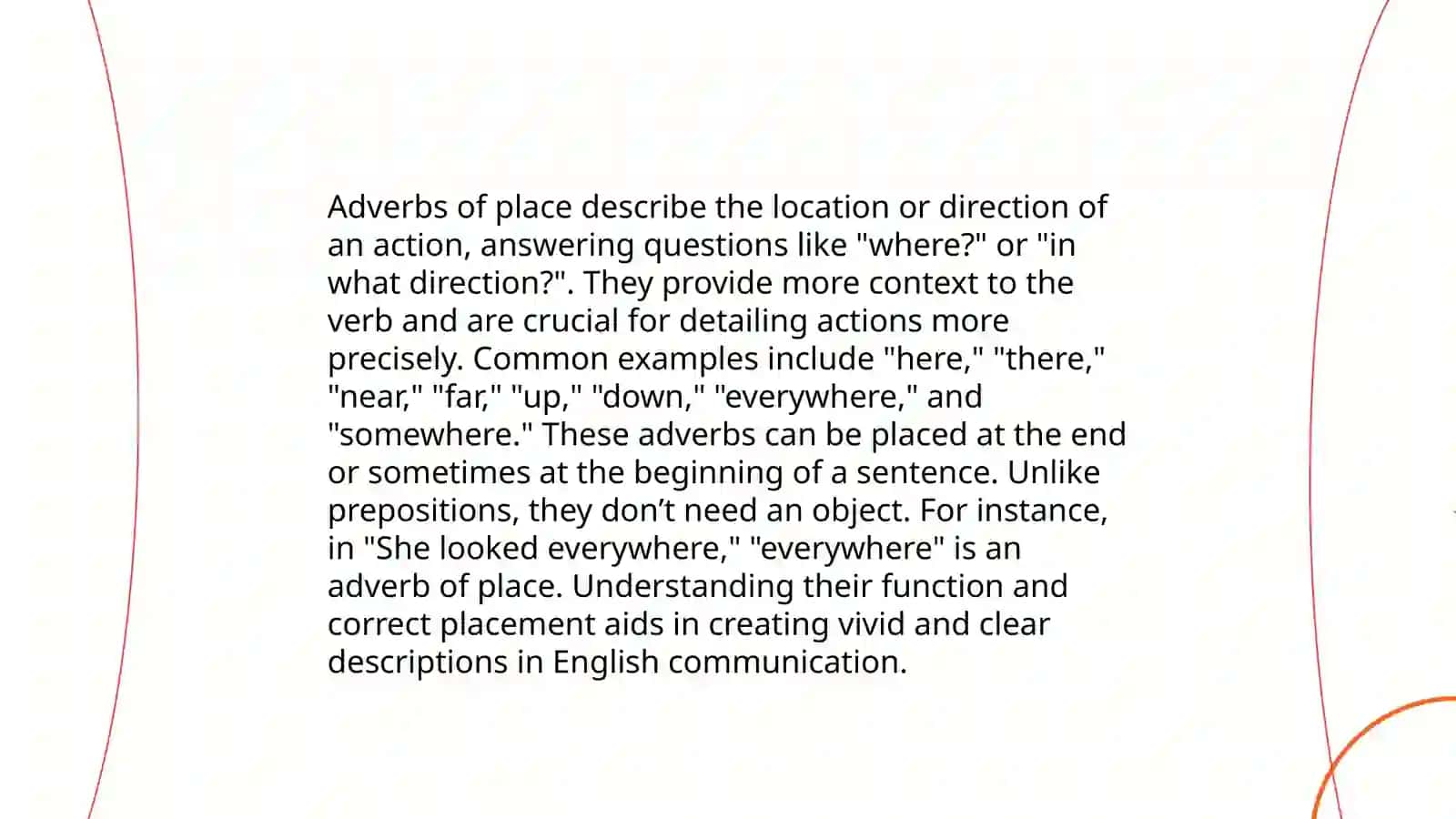Adverbs of place 3