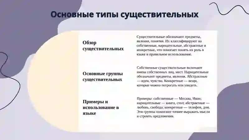 Типы значений категории существительного 3