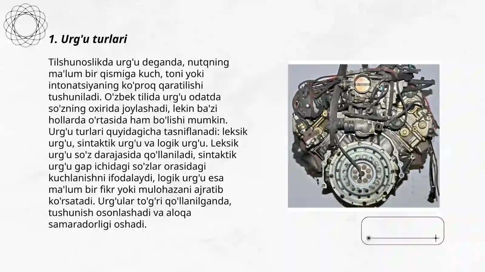 Urg'u, bo'g'in, intonatsiya 3