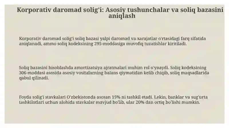 Korporativ daromad solig'i 3