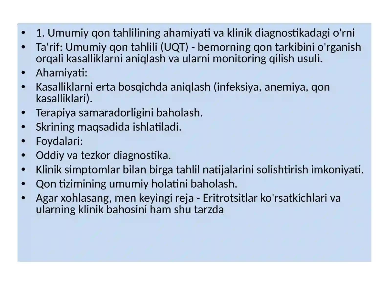 Umumiy qon tahlili propedevtikasi 3