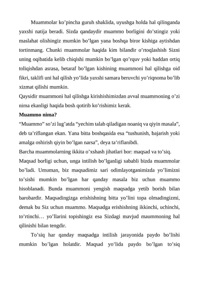 Muammoni hal qilishning asosiy strategiyalari 3
