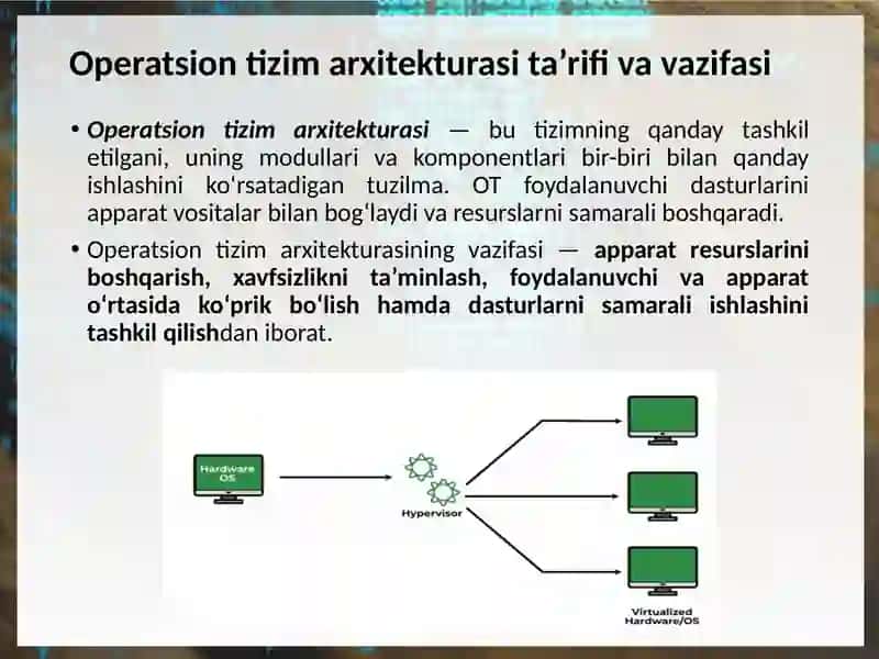 Operatsion Tizimlar Arxitekturasi 3