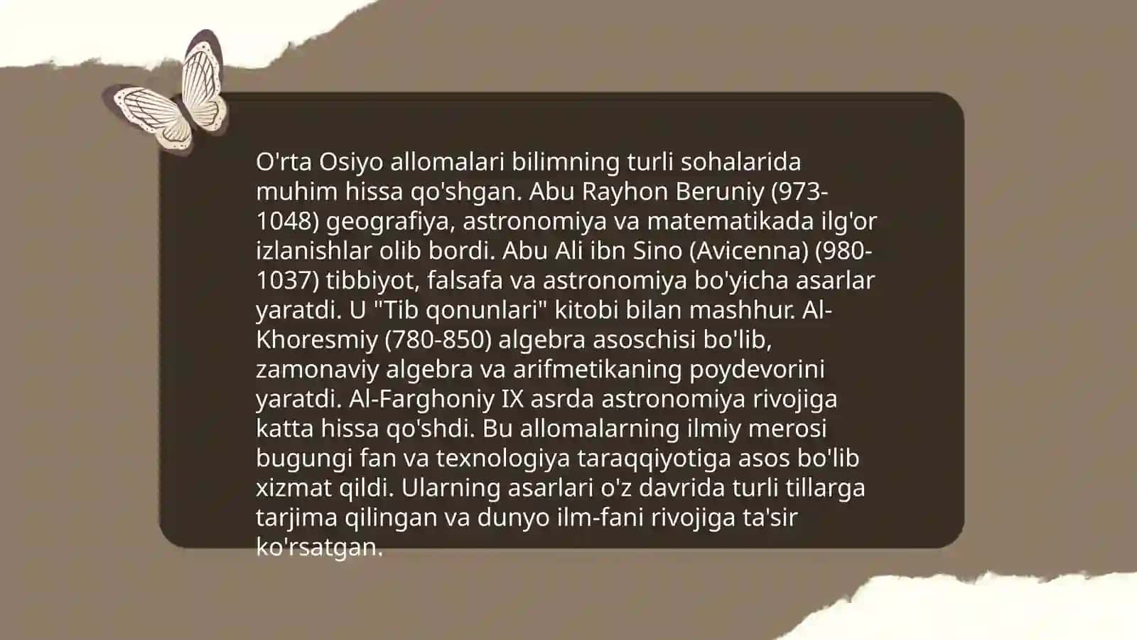 O'rta Osiyo allomalari ilmiy merosi va yoshlar tarbiyasi 3