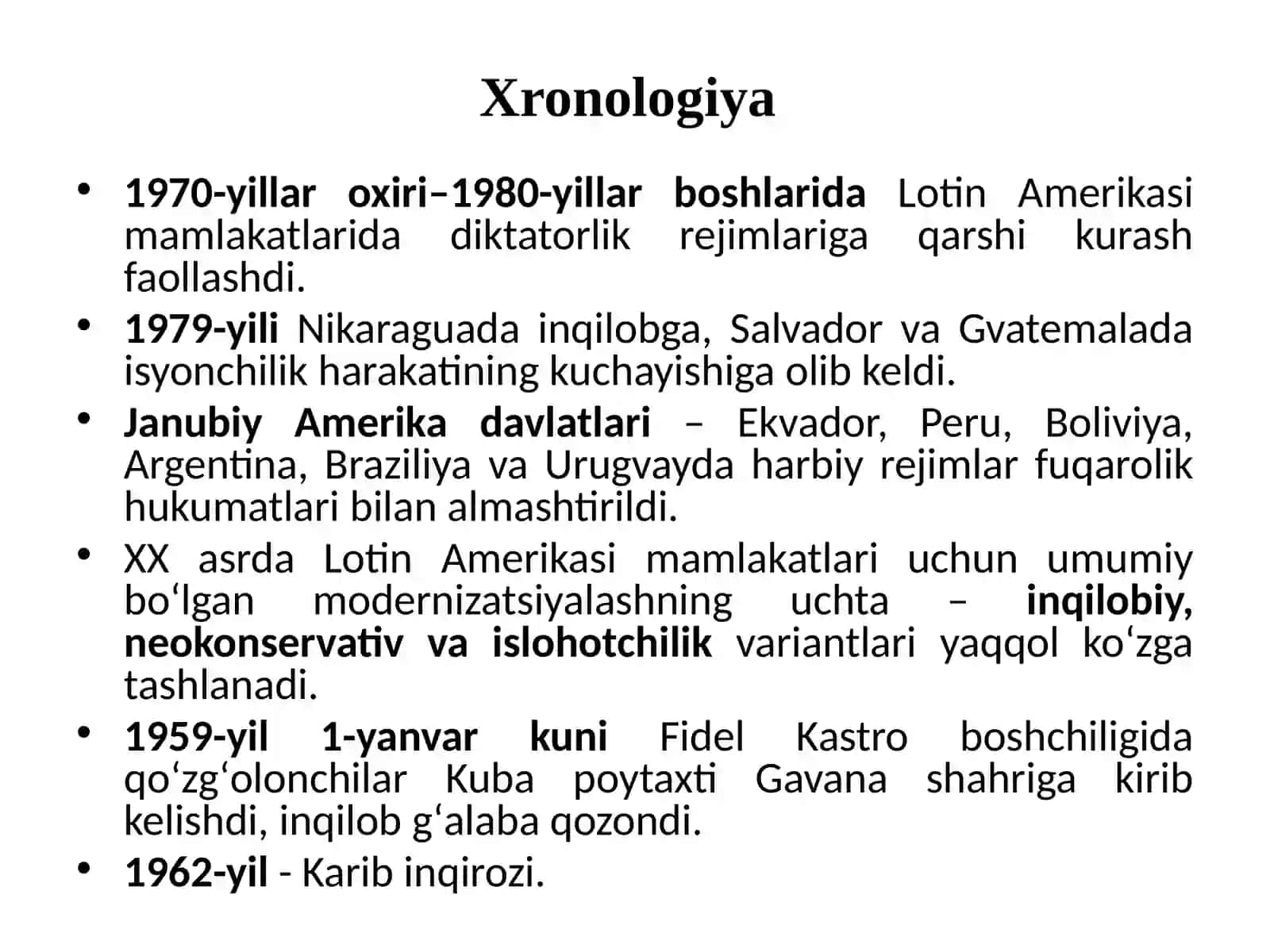 1946-1991-yillarda Lotin Amerikasi mamlakatlari 3