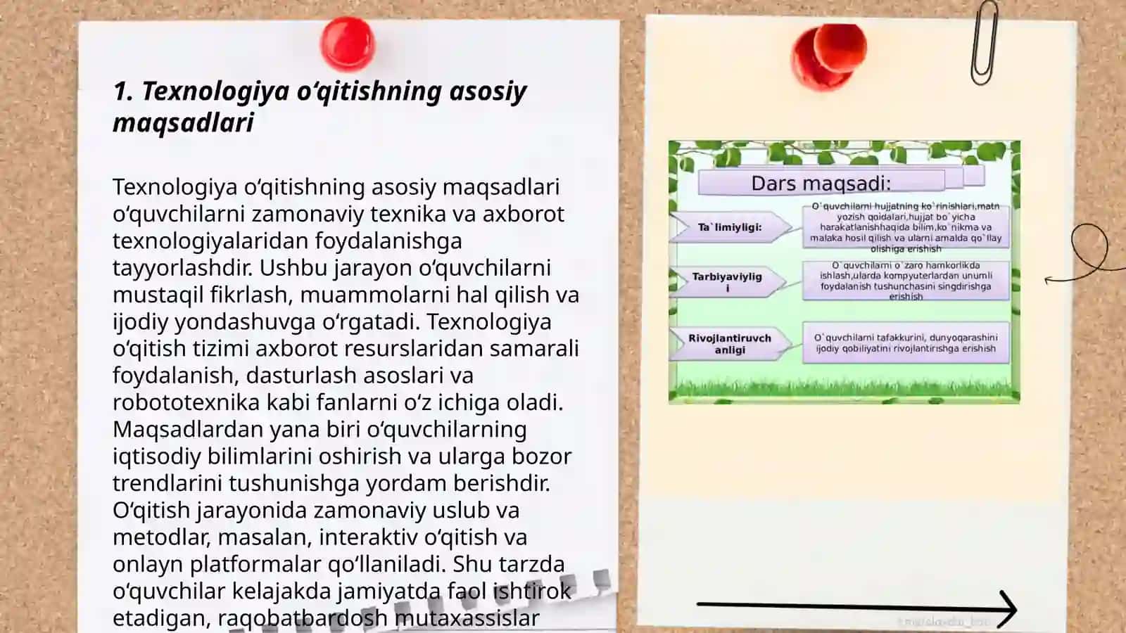 Texnologiya o`qitish metodikasi 3